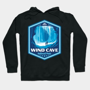 Wind Cave National Park Vintage WPA Style Outdoor Badge Hoodie